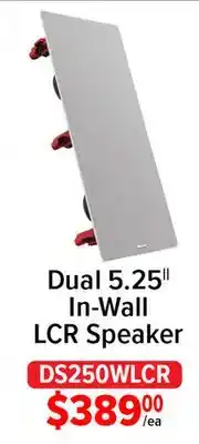 2001 Audio Video DS250WLCR Dual 5.25 In-Wall LCR Speaker offer