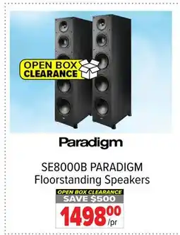 2001 Audio Video SE8000B PARADIGM Floorstanding Speakers offer