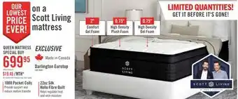 The Brick Scott Living Darlington Eurotop Plush Queen Mattress offer