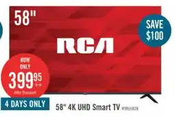 The Brick RCA 58 4K Roku Smart TV offer