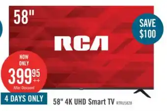 The Brick RCA 58 4K Roku Smart TV offer