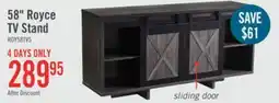 The Brick Royce 58 Modern TV Stand with Storage and Cable Management for TVs up to 65- Distressed Grey offer