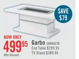 The Brick Garbo 52 Glam Coffee Table - White and Silver with Glitter Accents offer