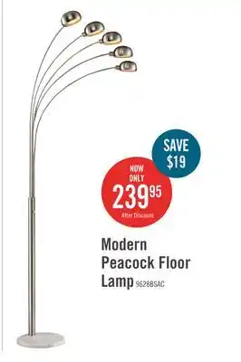 The Brick 88 Modern Brushed Steel 5-Light Peacock Floor Lamp offer