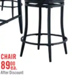 The Brick Lars Counter-Height Dining Chair, Swivel-Seat, Metal, Ladder Back - Grey/Black offer