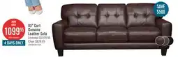 The Brick Curt 85 Genuine Leather Sofa with Button Tufting - Brown offer