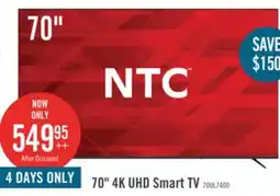 The Brick NTC 70 4K UHD webOS 60Hz Smart TV (70UL7400) offer