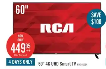 The Brick RCA 60 4K UHD webOS Smart TV offer