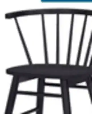 The Brick Remi Dining Chair with Curved Spindle-Back - Black offer