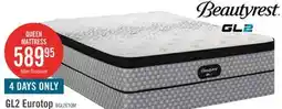 The Brick Beautyrest GL2 Eurotop Queen Mattress offer