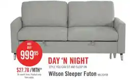 The Brick Wilson 77.5 Linen-Look Fabric Sleeper Sofa with Drop-Down Back Cushions and Metal Legs - Solis Grey offer