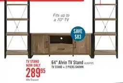 The Brick Alvin 64 Modern TV Stand with Storage and Cable Management for TVs up to 70- Hazelnut offer