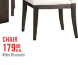 The Brick Zelda Dining Chair with Chenille Fabric - White & Espresso Brown offer