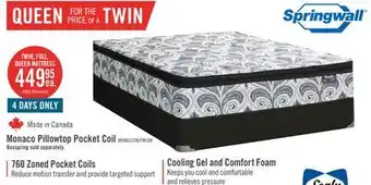 The Brick Springwall Monaco Pillowtop Luxury Firm Twin Mattress offer