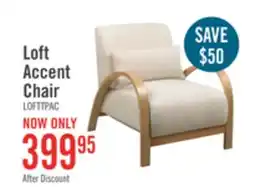 The Brick Loft 27.55 Boucle Fabric Accent Chair with Accent Pillow and Wood Armrests and Legs - White offer