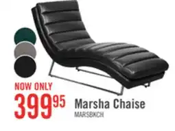 The Brick Marsha 26 Leather-Look Fabric Chaise Lounge with Metal Base - Black offer