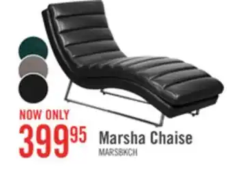 The Brick Marsha 26 Leather-Look Fabric Chaise Lounge with Metal Base - Black offer