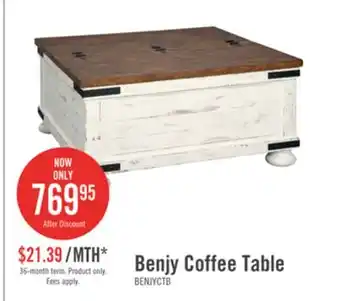 The Brick Benjy 36 Rustic Coffee Table Trunk with Storage - Two Tone Wood offer