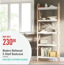 The Brick Umbra Modern Bellwood 5-Shelf Bookcase - White and Natural offer