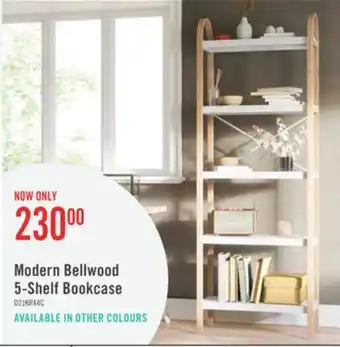 The Brick Umbra Modern Bellwood 5-Shelf Bookcase - White and Natural offer