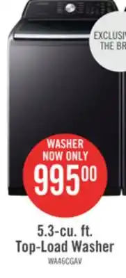 The Brick Samsung 5.4 Cu. Ft. Top-Load Washer - Black Stainless Steel - WA46CG3505AVA4 offer