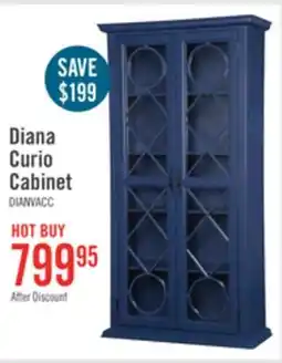 The Brick Diana 36 Curio Cabinet with Glass Doors - Navy Blue offer