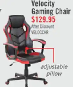 The Brick Velocity 24 Ergonomic Gaming Chair - Black & Red offer