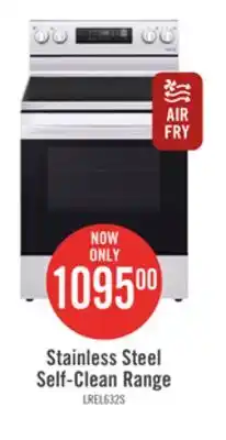 The Brick LG 6.3 Cu. Ft. Smart Electric Range with Air Fry and Fan Convection - Stainless Steel - LREL6323S offer