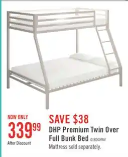 The Brick DHP Premium Twin Over Full Bunk Bed - White offer