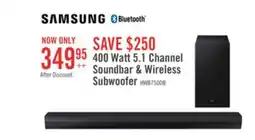 The Brick Samsung 5.1 CH Dolby Digital DTS Virtual:X Soundbar with Wireless 400W Subwoofer (HW-B750D/ZC) offer