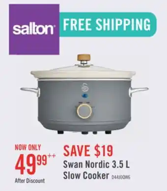 The Brick Salton Swan Nordic 3.5 L Slow Cooker - SF17021GRYN offer