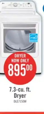 The Brick LG 7.3 Cu. Ft. Electric Dryer - White - DLE7150W offer