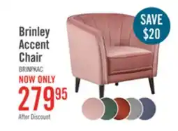 The Brick Brinley 29 Velvet Fabric Accent Chair with Wood Legs - Pink offer