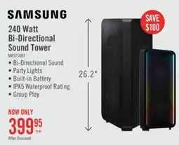 The Brick SAMSUNG 240W Bi-Directional Wireless IPX5 Water Resistant Party Speaker (MX-ST50B/ZC) offer