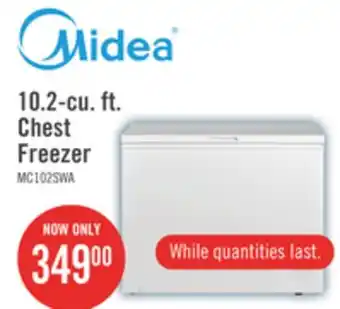 The Brick Midea 10.2 Cu. Ft. Chest Freezer MC102SWAR0RC1 offer