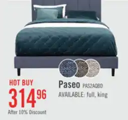 The Brick Paseo Upholstered Platform Bed in Navy Fabric - Queen Size offer