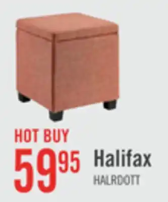 The Brick Halifax 14.75 Square Fabric Storage Ottoman - Orange offer