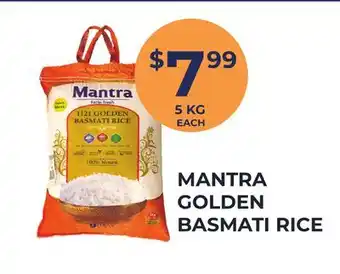 Food World Supermarket MANTRA GOLDEN BASMATI RICE offer