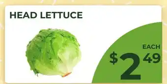 Food World Supermarket HEAD LETTUCE offer