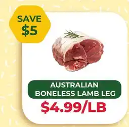 Food World Supermarket AUSTRALIAN BONELESS LAMB LEG offer