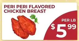 Food World Supermarket PERI PERI FLAVORED CHICKEN BREAST offer