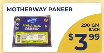 Food World Supermarket MOTHERWAY PANEER offer