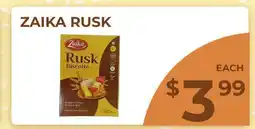 Food World Supermarket ZAIKA RUSK offer