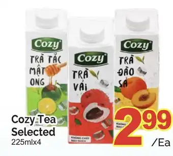 T&T Supermarket COZY TEA SELECTED, 225MLX4 offer