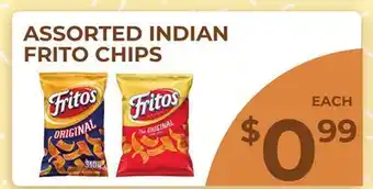 Food World Supermarket ASSORTED INDIAN FRITO CHIPS offer