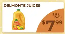 Food World Supermarket DELMONTE JUICES offer