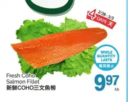 T&T Supermarket FRESH COHO SALMON FILLET offer