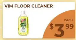 Food World Supermarket VIM FLOOR CLEANER offer