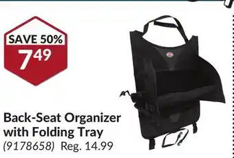 Princess Auto Back-Seat Organizer with Folding Tray offer