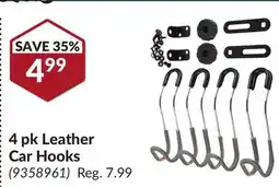 Princess Auto 4 pk Leather Car Hooks offer